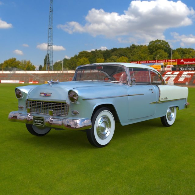 chevrolet bel air 1955 3D Model .c4d .max .obj .3ds .fbx .stl .blend 