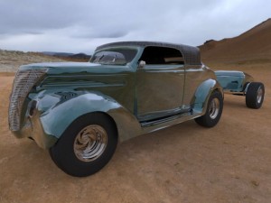 ford 37 with trailer 3D Model
