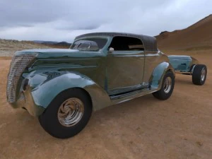 ford 37 com reboque Modelo 3D