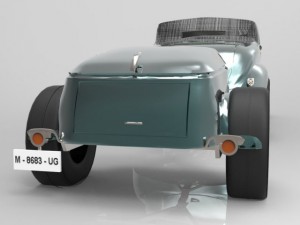 ford 37 with trailer 3D-Modell