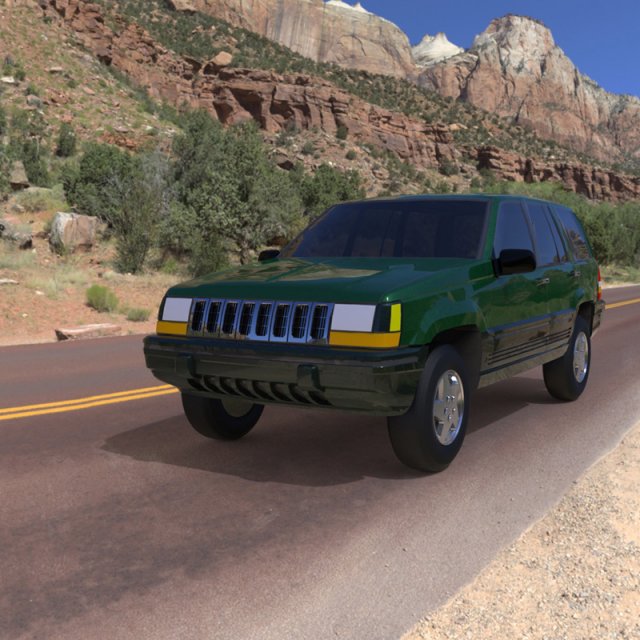jeep grand cherokee 94 Model 3D .c4d .max .obj .3ds .fbx .stl .blend 