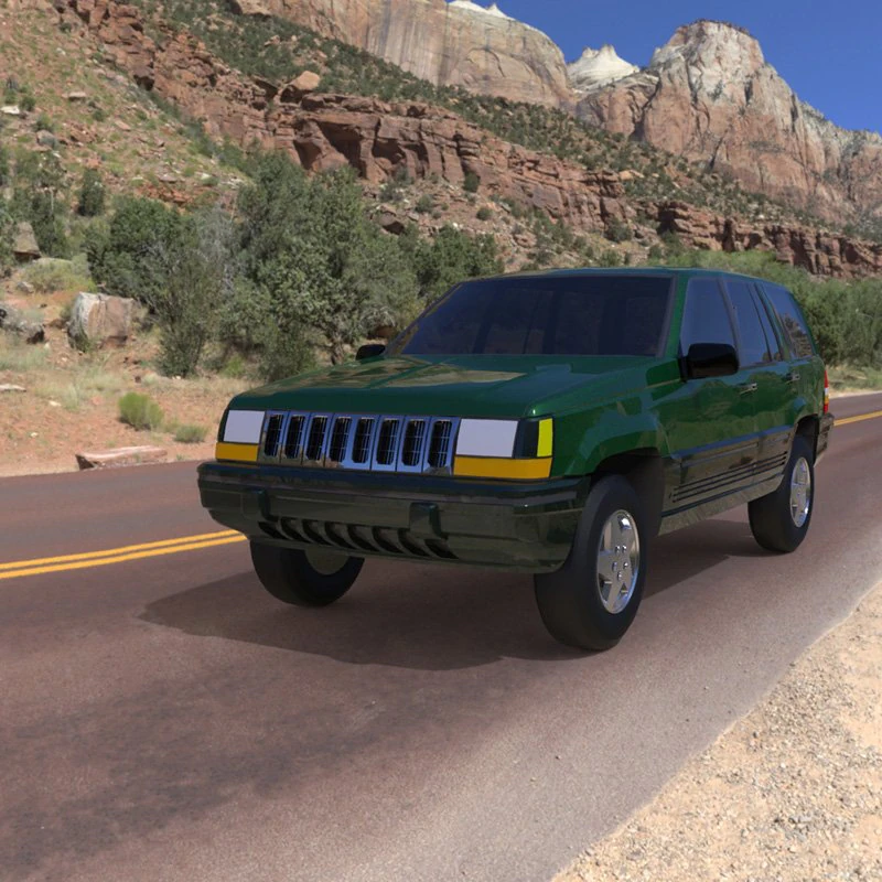 jeep grand cherokee 94 3D Model .c4d .max .obj .3ds .fbx .stl .blend 