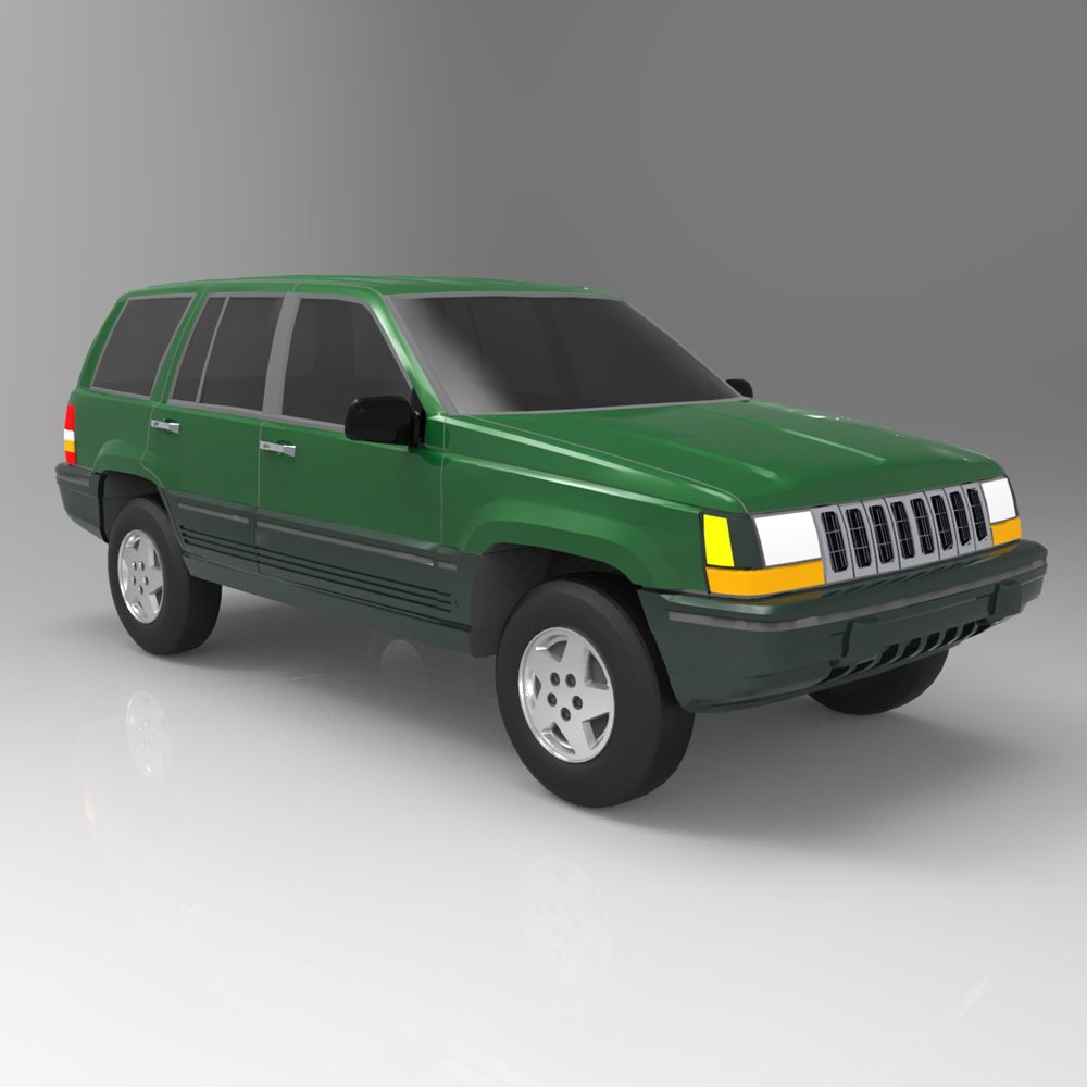 jeep grand cherokee 94 Modelo 3D in VUD 3DExport