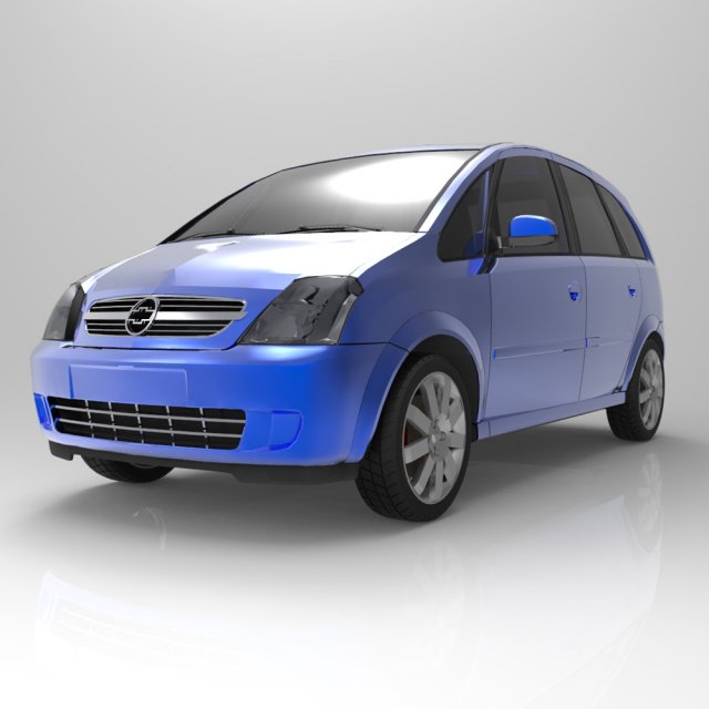 chevrolet meriva 2003 3D Model .c4d .max .obj .3ds .fbx .stl .blend 