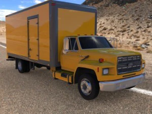 caminh&atilde;o em movimento 1993 Modelo 3D