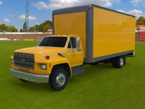 moving truck 1993 Modèle 3D