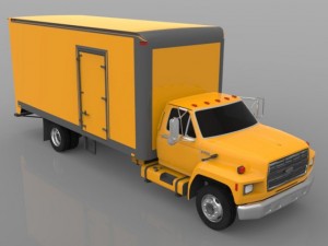 moving truck 1993 Modèle 3D