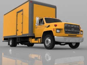 moving truck 1993 Modèle 3D