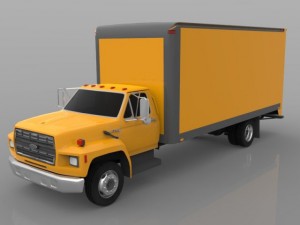 moving truck 1993 Modèle 3D