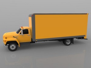 moving truck 1993 Modèle 3D