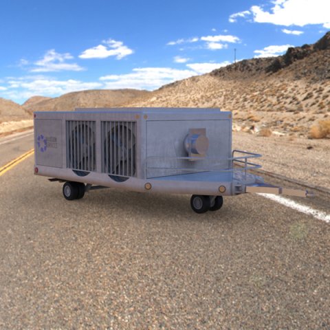 aircraft air conditioning unit truck Modelo 3D .c4d .max .obj .3ds .fbx .stl .blend 