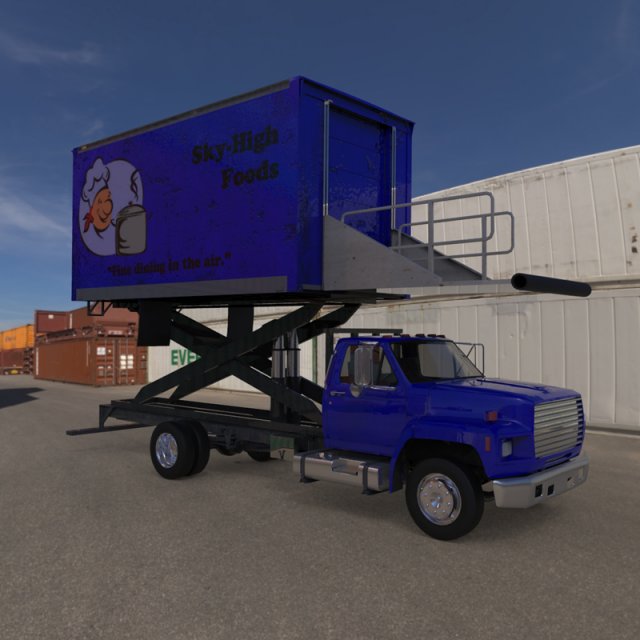 airport supply truck 3D Model .c4d .max .obj .3ds .fbx .stl .blend 