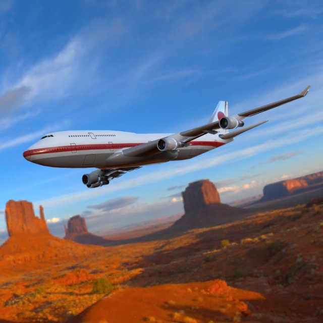 boeing 747 400 3D Model .c4d .max .obj .3ds .fbx .stl .blend 
