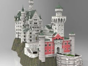 ノイシュヴァンシュタイン城 3Dモデル