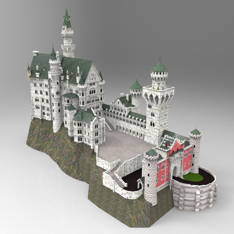 Макет замка. Замок Нойшванштайн 3д модель. Нойшванштайн замок 3d модель. Замок Нойшванштайн в МАЙНКРАФТЕ. Замок 3ds Max.