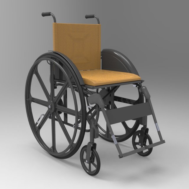 wheelchair Model 3D .c4d .max .obj .3ds .fbx .stl .blend 