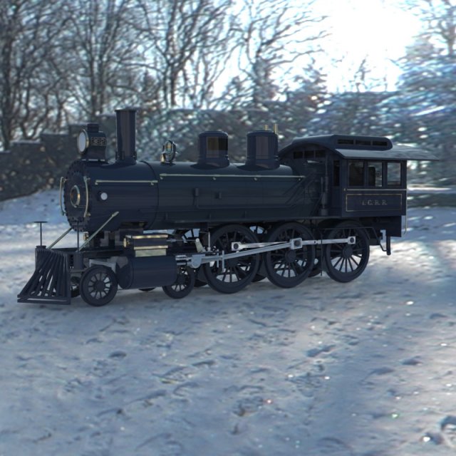 locomotive 382 3D Модель .c4d .max .obj .3ds .fbx .stl .blend 
