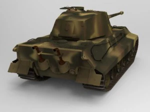 king tiger 3D Model