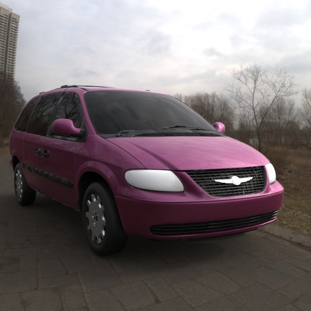 chrysler town country lx minivan 2002 3D