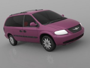 chrysler town country lx minivan 2002 3Dモデル