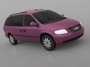 chrysler town country lx minivan 2002 Modelo 3D