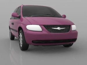 chrysler town country lx minivan 2002 Modelo 3D