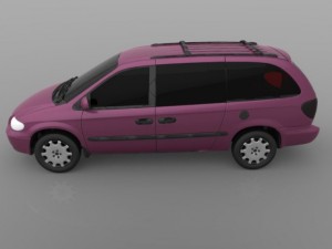 chrysler town country lx minivan 2002 3Dモデル