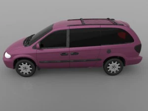 chrysler town country lx minivan 2002 Modelo 3D