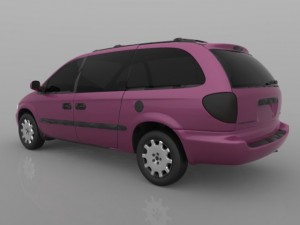 chrysler town country lx minivan 2002 3Dモデル