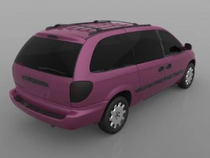 chrysler town country lx minivan 2002 Modelo 3D