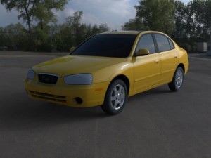 hyundai avante 2001 3Dモデル