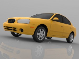 hyundai avante 2001 3Dモデル