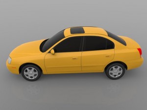 hyundai avante 2001 3Dモデル