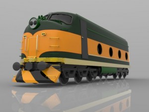 train engine 3D Модель