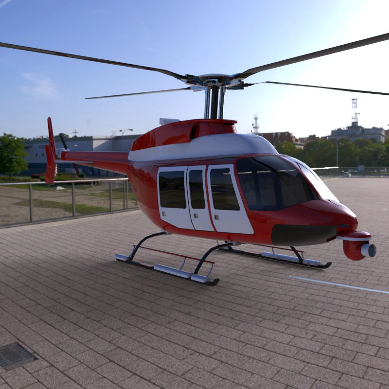 bell 407 jetranger 3D Model .c4d .max .obj .3ds .fbx .stl .blend 