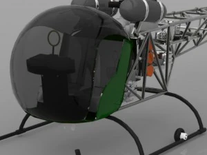 elicottero campana 47g Modello 3D