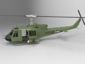 huey helicopter 3D 모델
