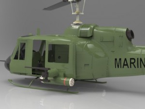 huey helicopter 3D 모델