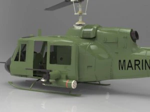 huey helicopter 3D Model