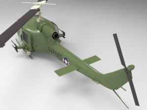 huey helicopter 3D 모델