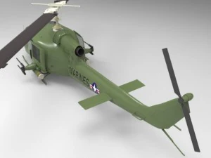 huey helicopter 3D Model