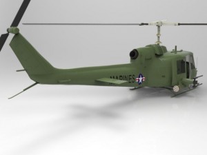 huey helicopter 3D 모델