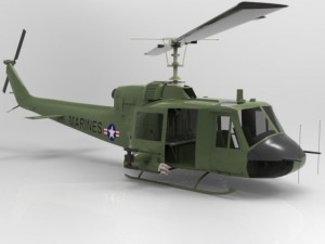 huey helicopter 3D 모델