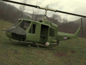 huey helicopter 3D 모델