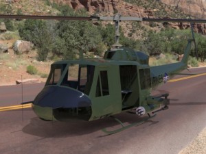 huey helicopter 3D 모델