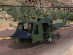 huey helicopter 3D Model