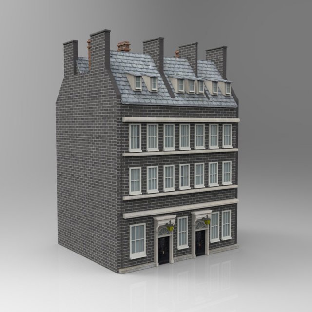 no 10 downing street 3D Model .c4d .max .obj .3ds .fbx .stl .blend 