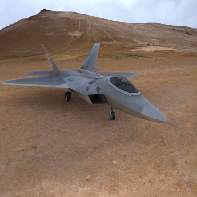 f22 raptor 3D मॉडल .c4d .max .obj .3ds .fbx .stl .blend 