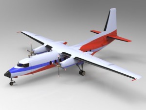 fokker f27 3D Model
