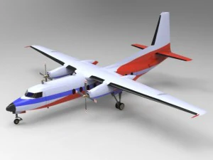 fokker f27 3D Model